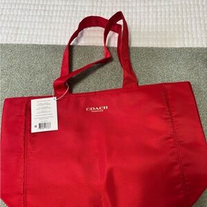Coach Red Tote Bag